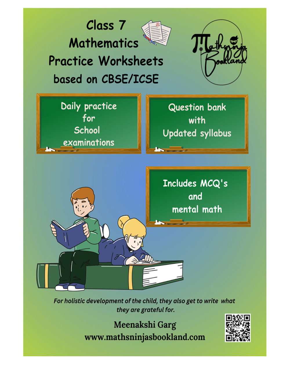 Class 7 CBSE syllabus upto 2023/ICSE Mathematics Question Bank Practice Book by Mathsninjas Bookland