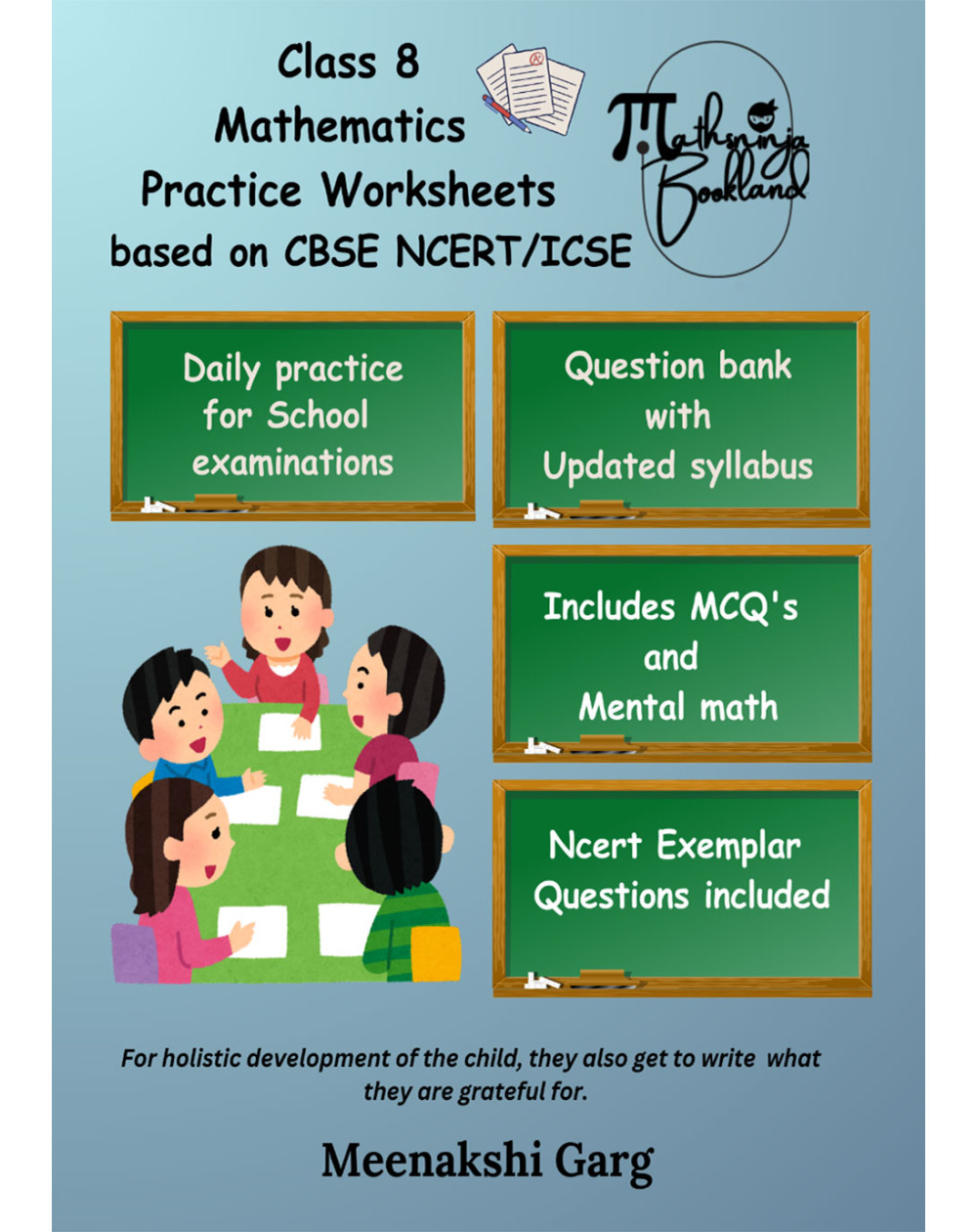 Class 8 Mathematics as per NCERT CBSE Upto 2024 /ICSE 2026 Question Bank Practice Book with Mental Math by Mathsninjas Bookland